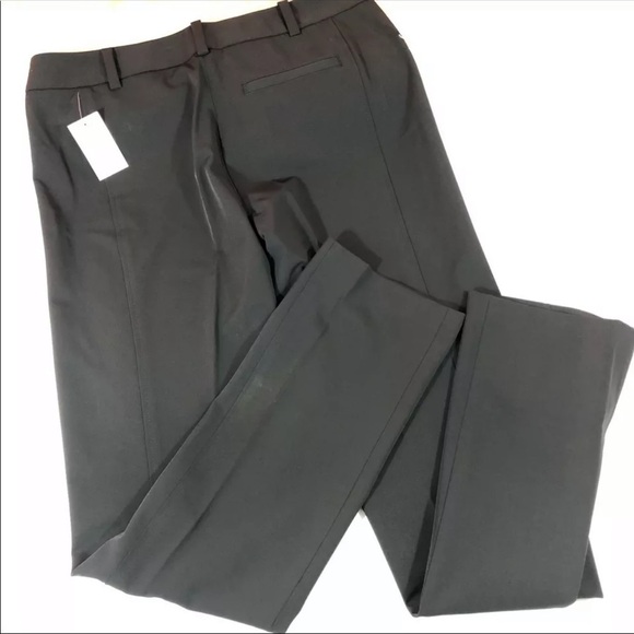 Vera Wang Black Slim Straight Pants 10 - Picture 2 of 9